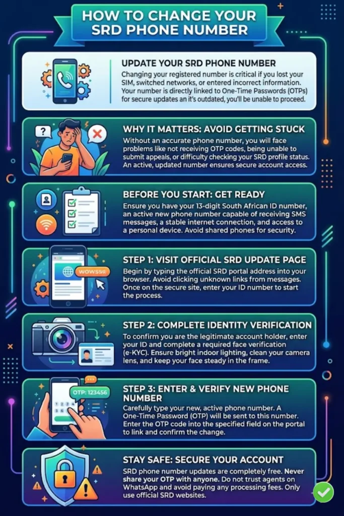 Change SRD Phone Number and Enter Your Number Information Securely