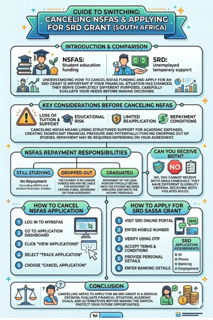 How to Cancel NSFAS to Receive an SRD Grant & How To Cancel NSFAS Application