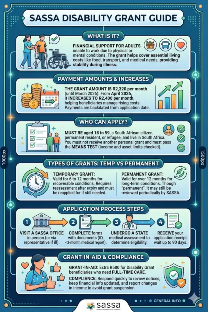 SASSA Disability Grant & Check Temporary vs Permanent Two Types Grant Details