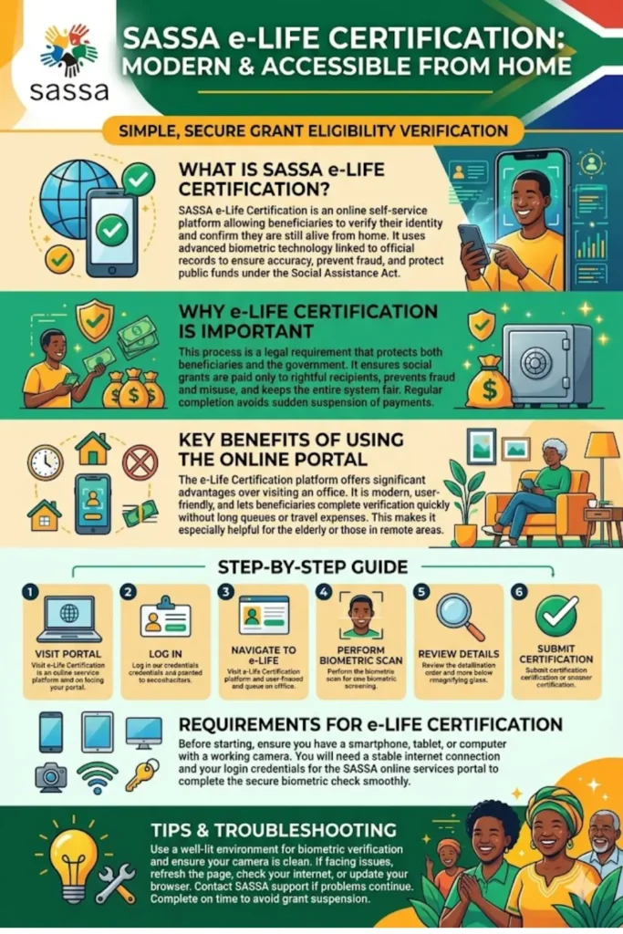 How to Check Sassa E-Life Certification Portal Online 