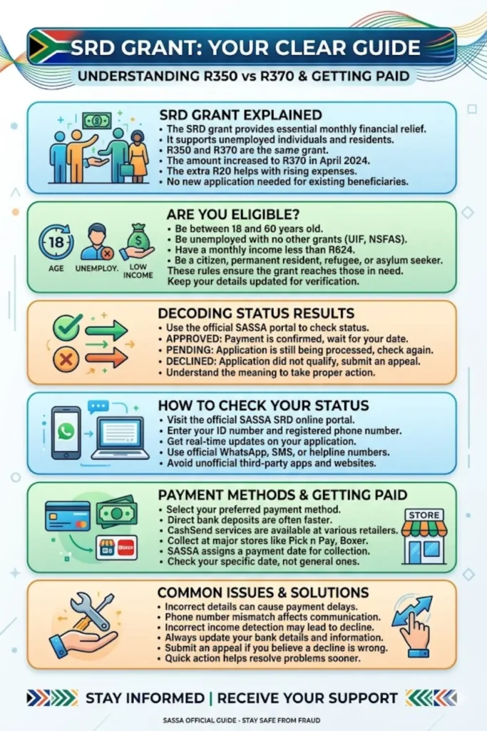 SRD Status Check Payment Approval: Check SRD R350 and the SRD R370 Payment Difference