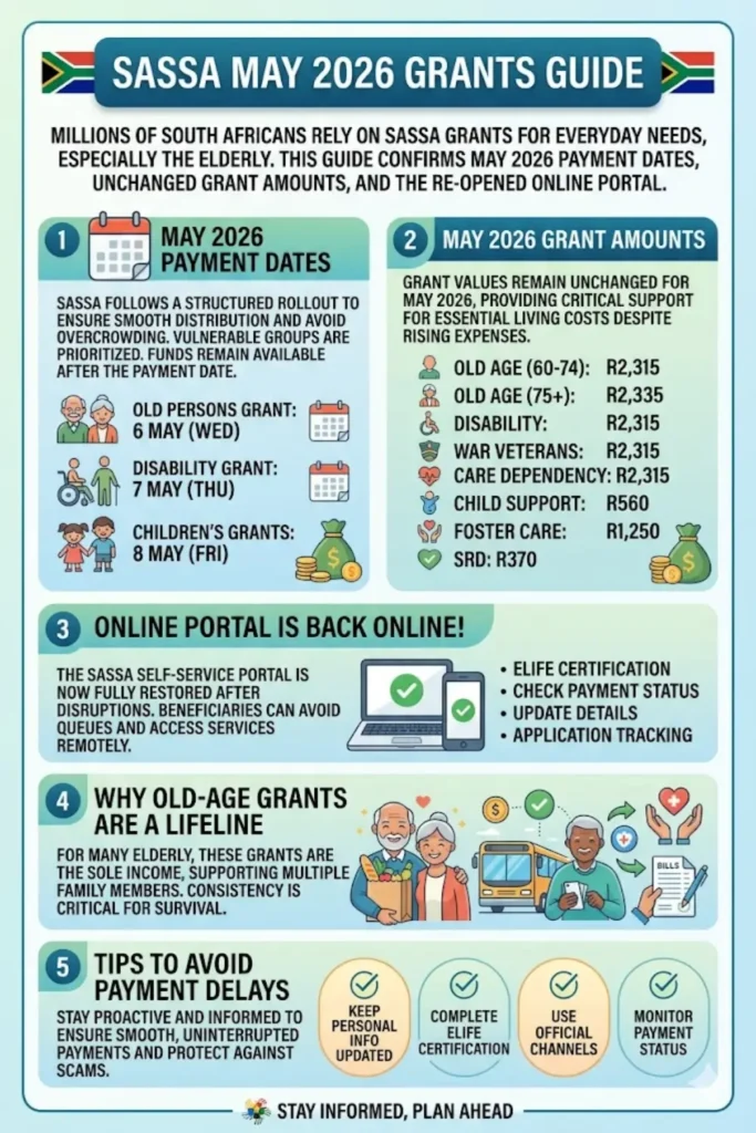Sassa Old-Age Grants May 2026 Check Online Portal Restored After Technical Issues