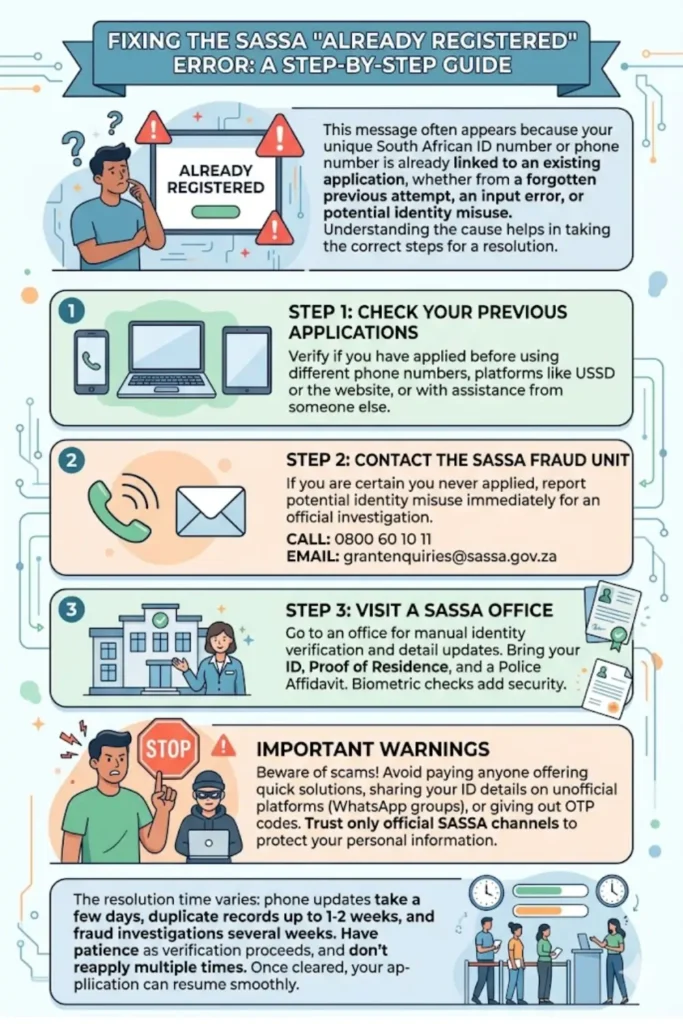 How to Resolve if SASSA Number is Ninked to Another Applicant