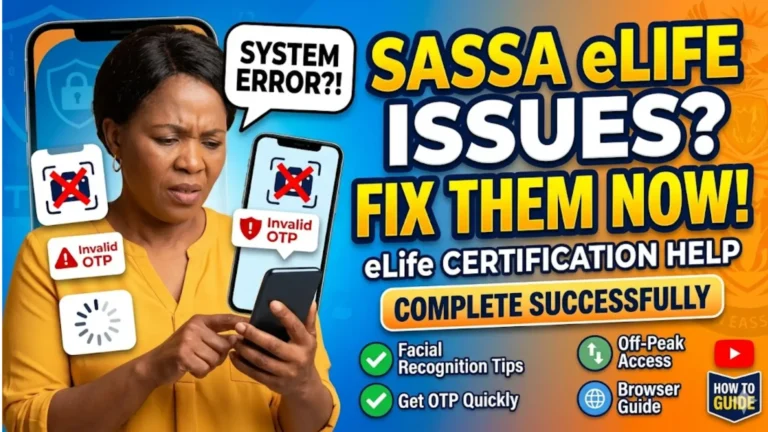 Sassa Elife Certification Glitches Guide to Fix Issues Through the Portal