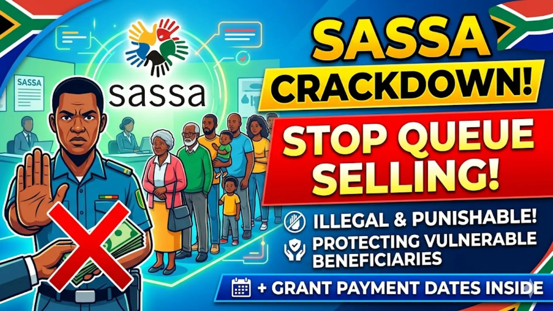 SASSA Condemns 'Selling' of Queue Positions & Check SASSA PAYMENT DATES