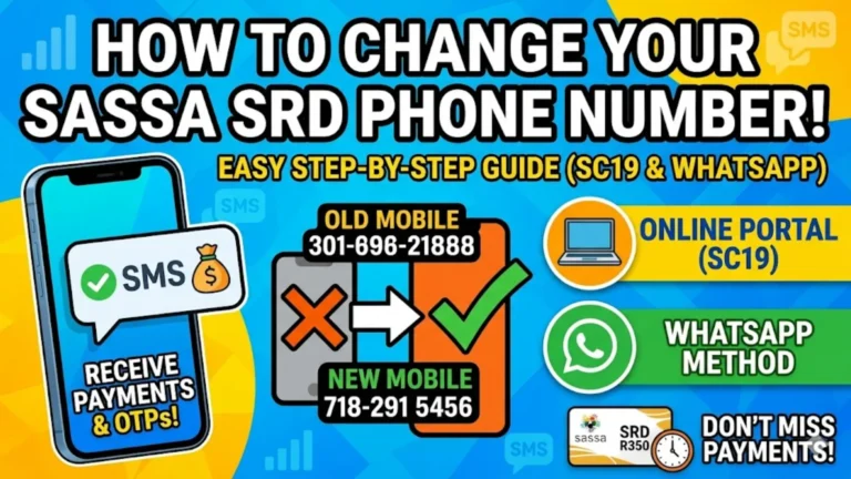 SRD Sassa Gov Za SC19 Application Mobile & How to Change SRD Phone Number Online