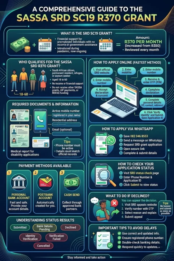 SRD SC19 and How Apply SASSA SRD R370 Grant