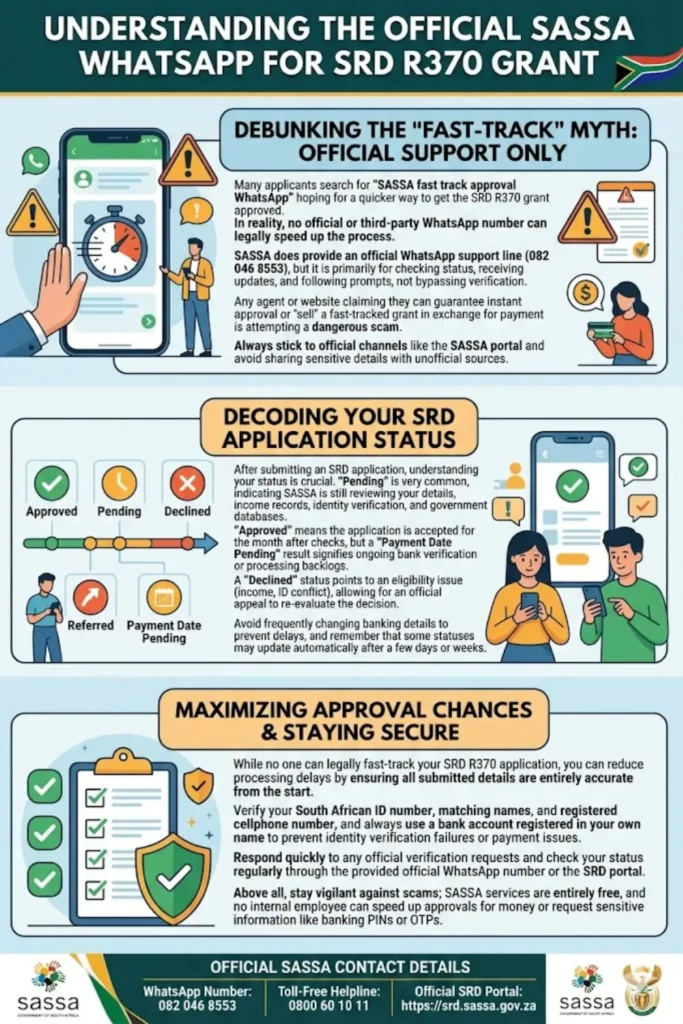 Sassa Fast Track Approval Whatsapp & SRD Status Meaning Guide