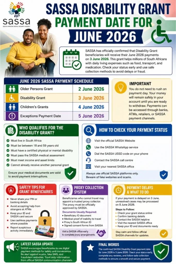 SASSA Announces Disability Grant Date Check Full Details 