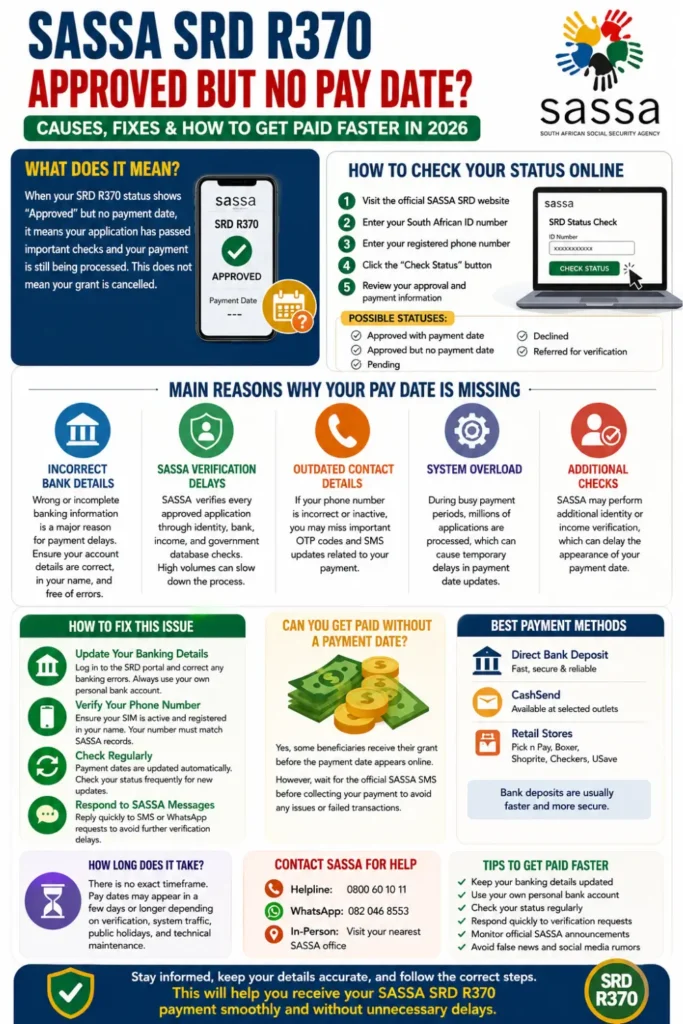 Sassa R370 Approved But No Pay Date Check Online 