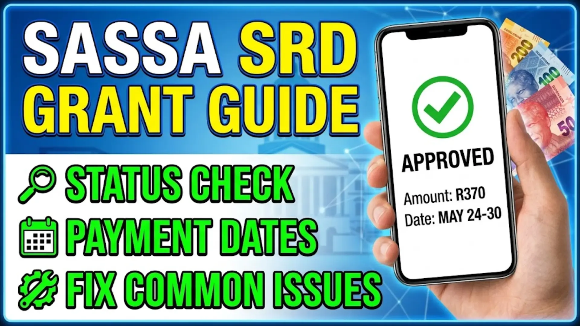 Sassa Status Check for R350 Payment Date Check Common SRD Issues & Eligibility Criteria