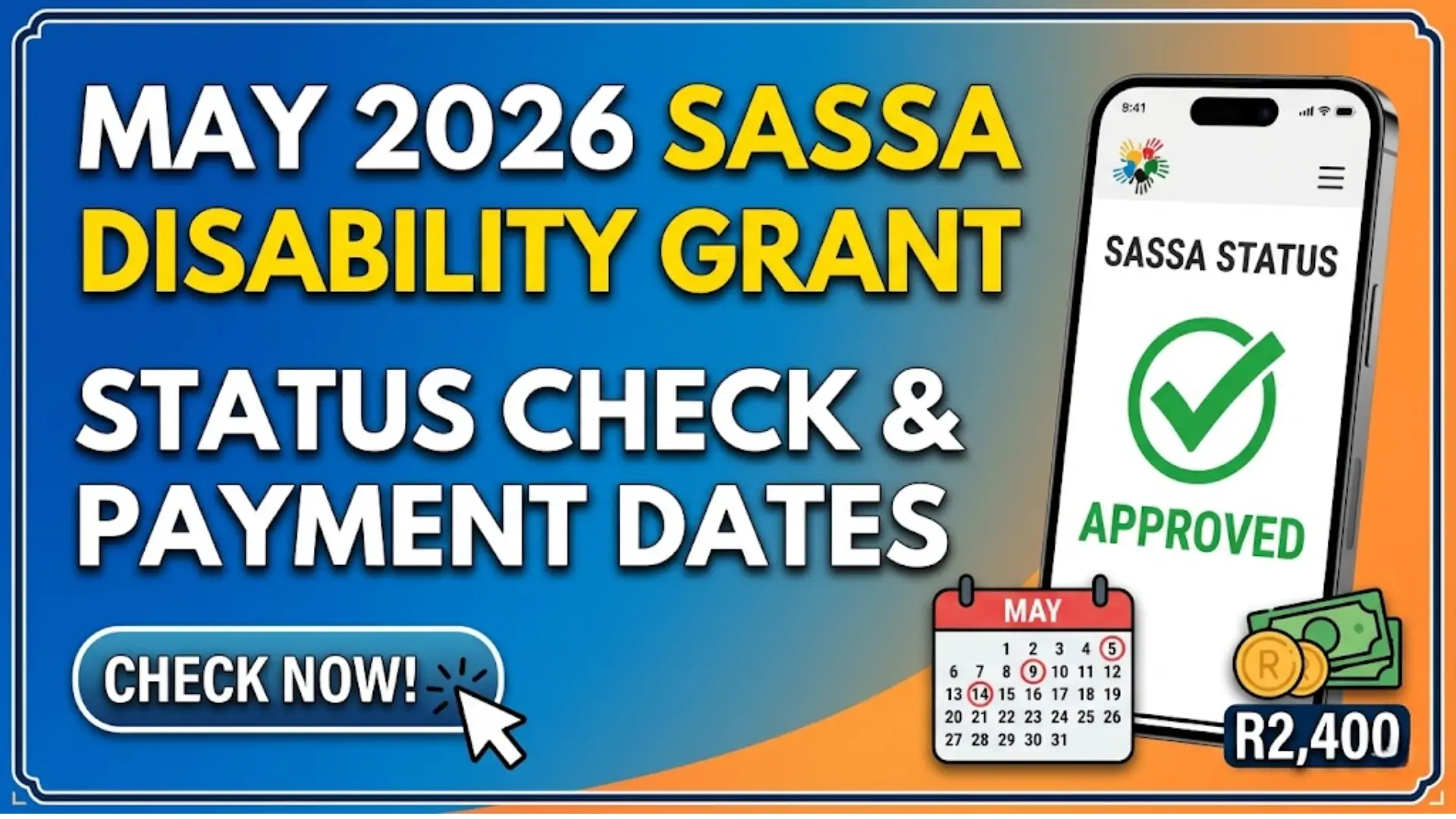 SASSA May 2026 Disability Grant Status Check Online with Easy Mathod