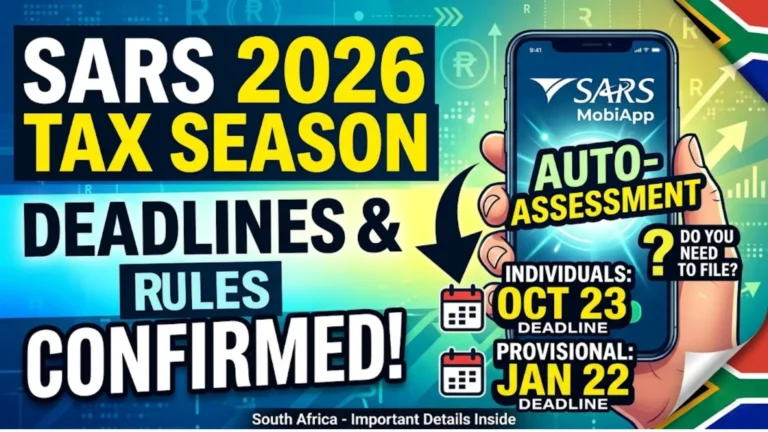 Sars Announced 2026 Tax Season Dates and Exemption Criteria