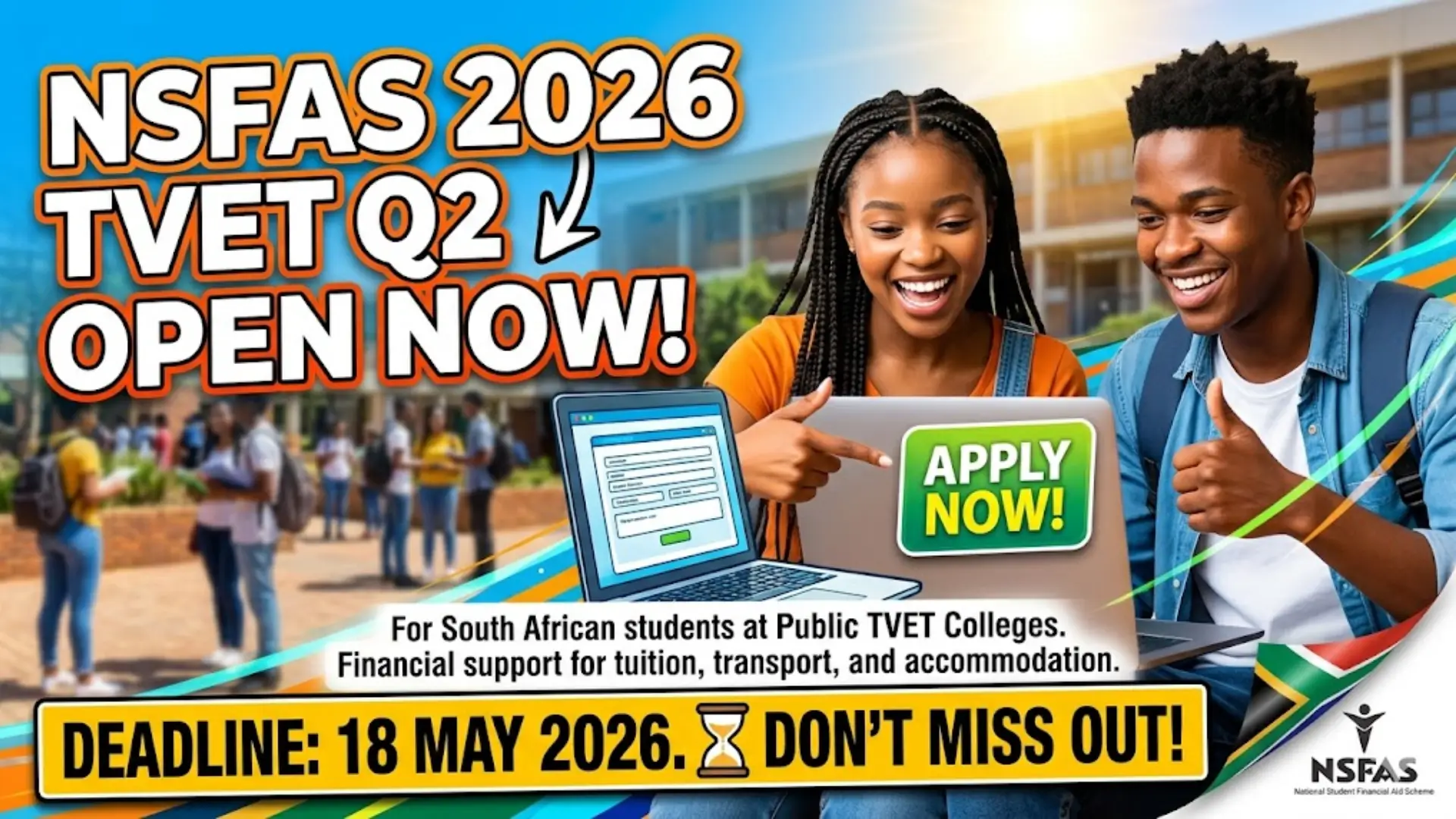 When are NSFAS 2026 TVET Quarter 2 Applications Open?