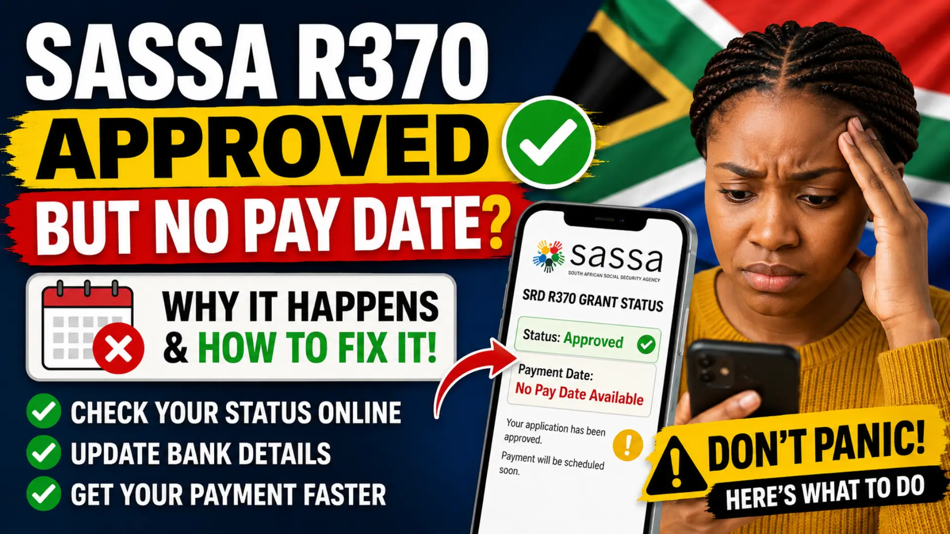 Sassa R370 Approved But No Pay Date Check Online