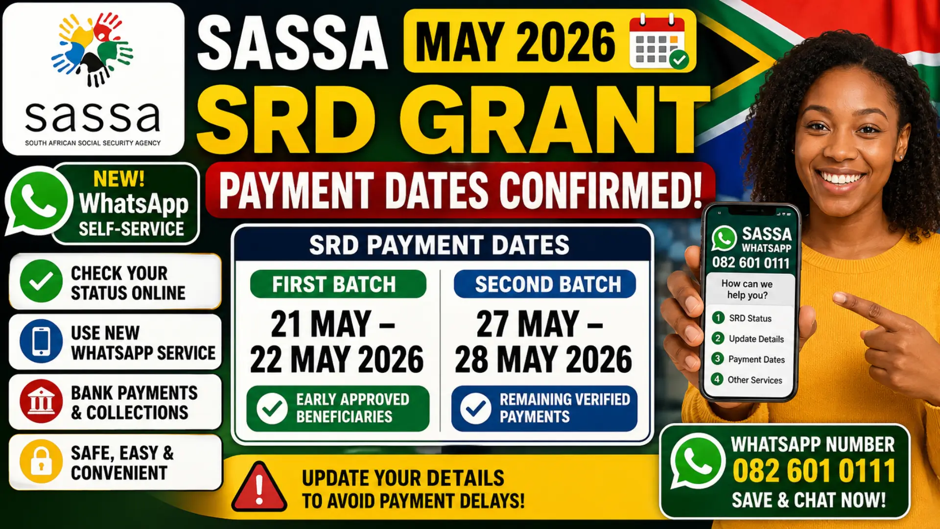 SASSA Confirms May 2026 SRD Grant Payment Dates Check Step by Step