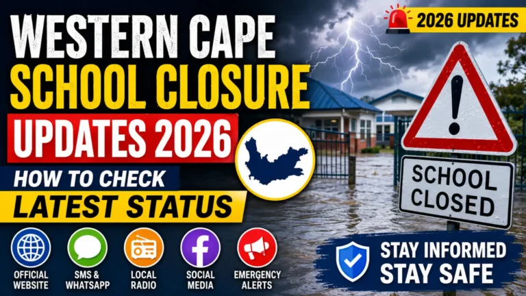 How to Check Western Cape School Closures Details 2026