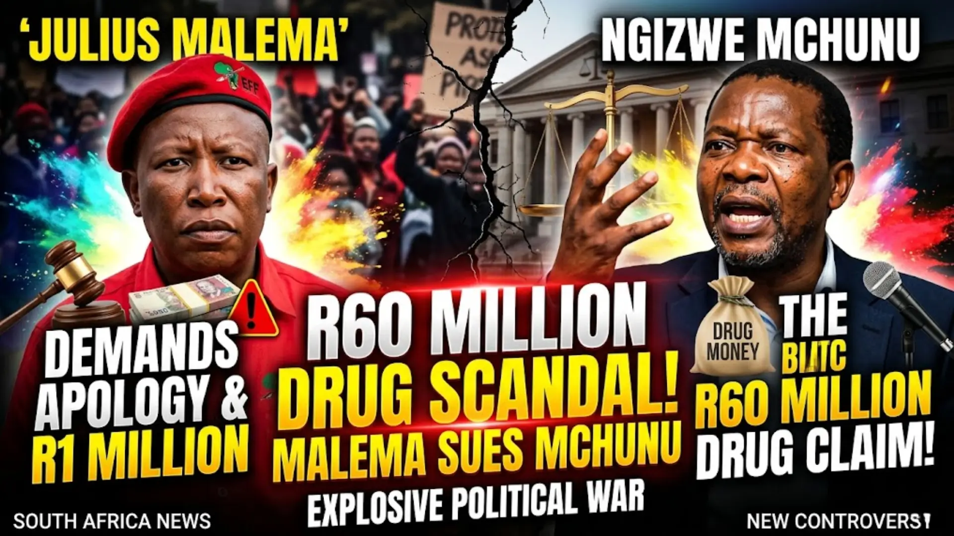 Eff Malema Defamation Claim Mchunu Check R1 Million Apology