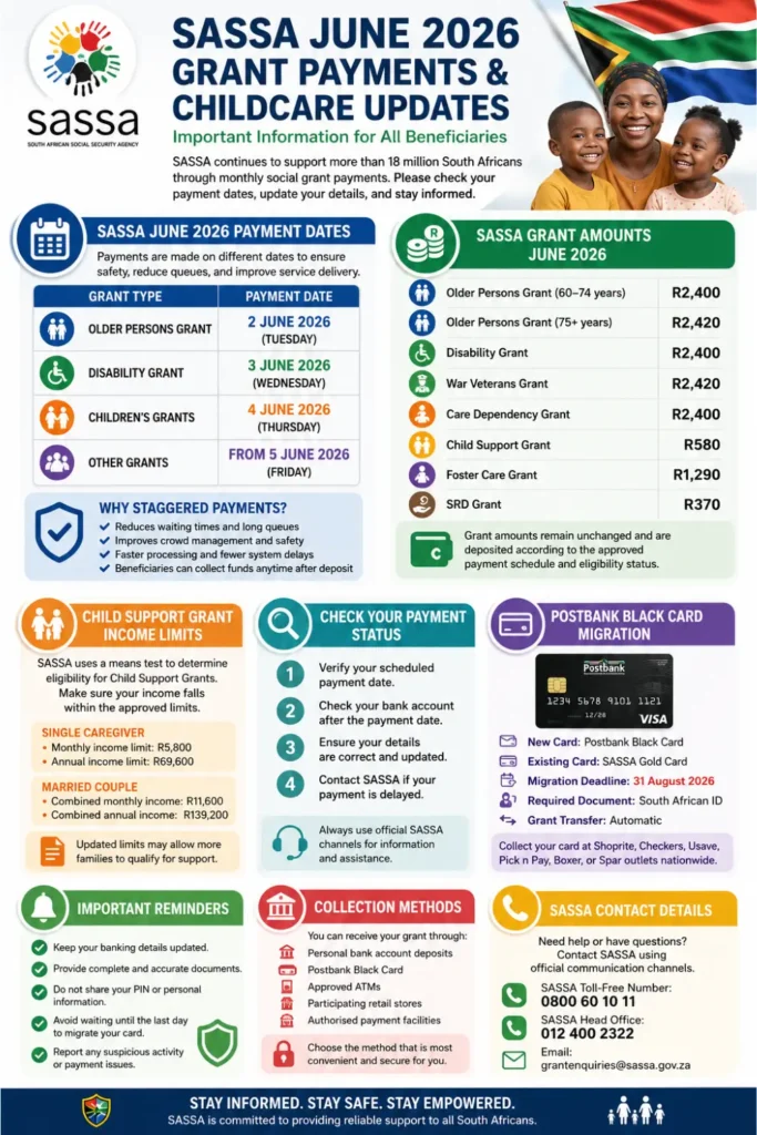 SASSA June 2026 Grant Payments & Check Childcare Grant Updates Step by Step