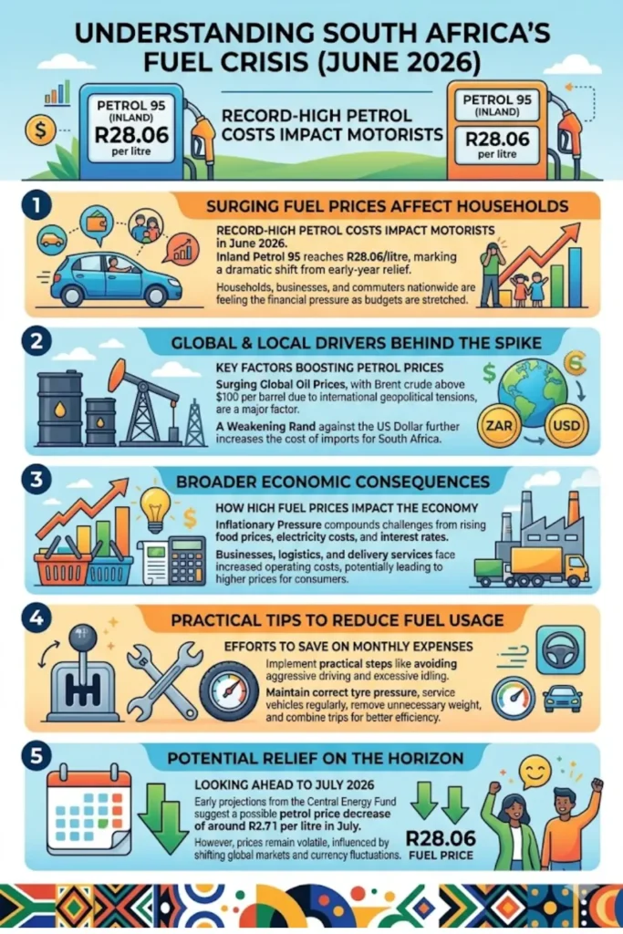South Africa Petrol Price Hikes June 2026: Record Fuel Costs Put Pressure on Motorists