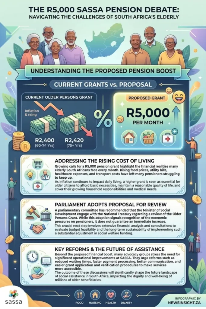 R5000 SASSA Pension Proposal Brings Elderly Financial Struggles Into Focus