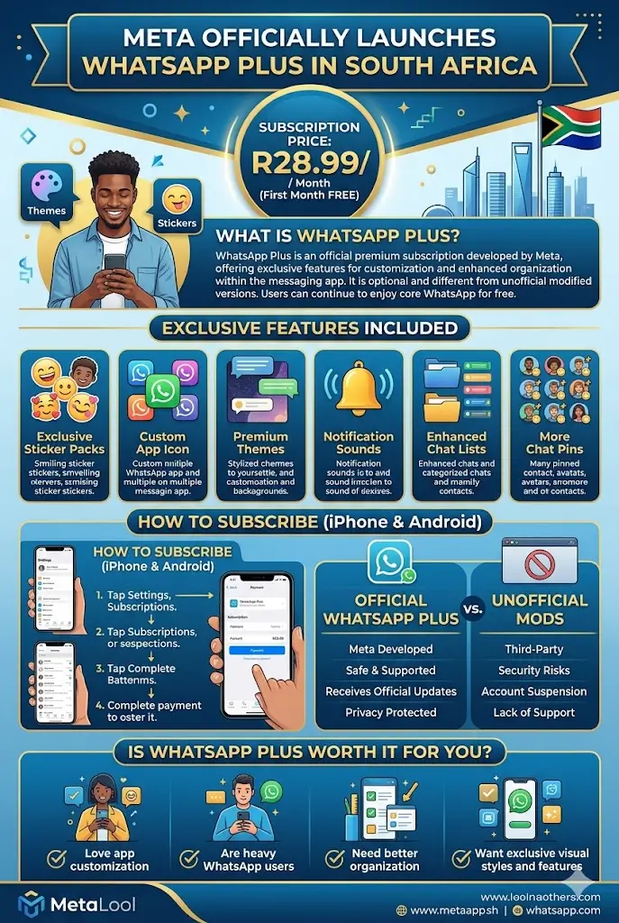 Whatsapp Plus Subscription South Africa & Check Another Details 