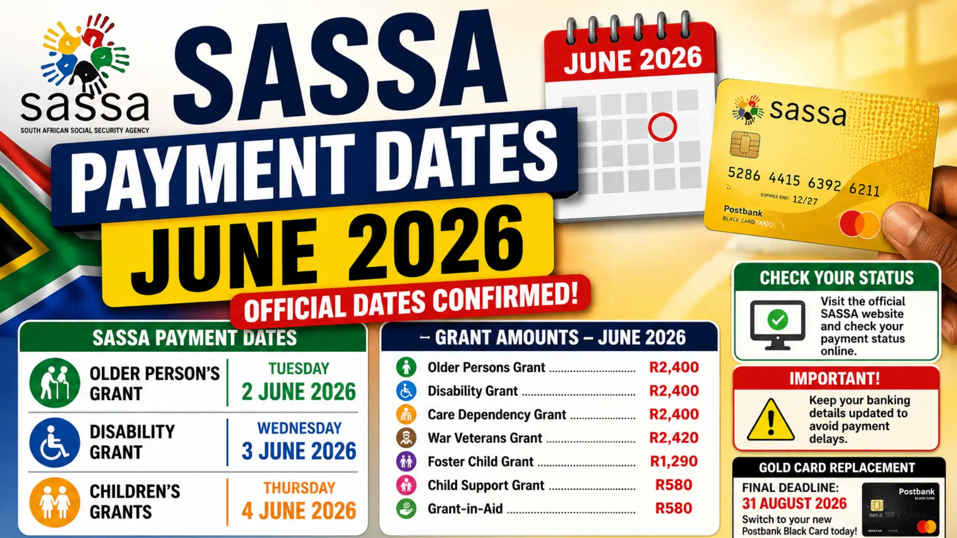 Sassa Payment Dates for June 2026 Check Complete Info Step by Step