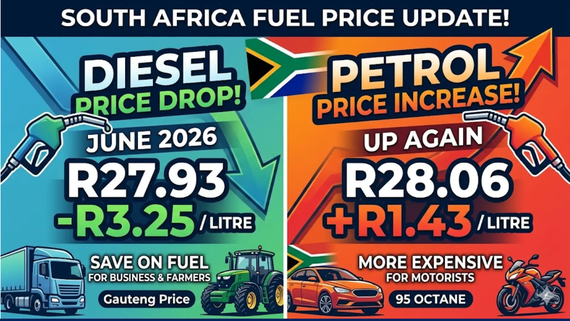 South Africa Diesel Price Drop in June 2026