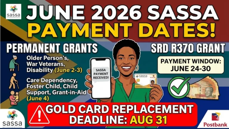 SRD SASSA Payment Dates June 2026 Check Full Schedule Step by Step