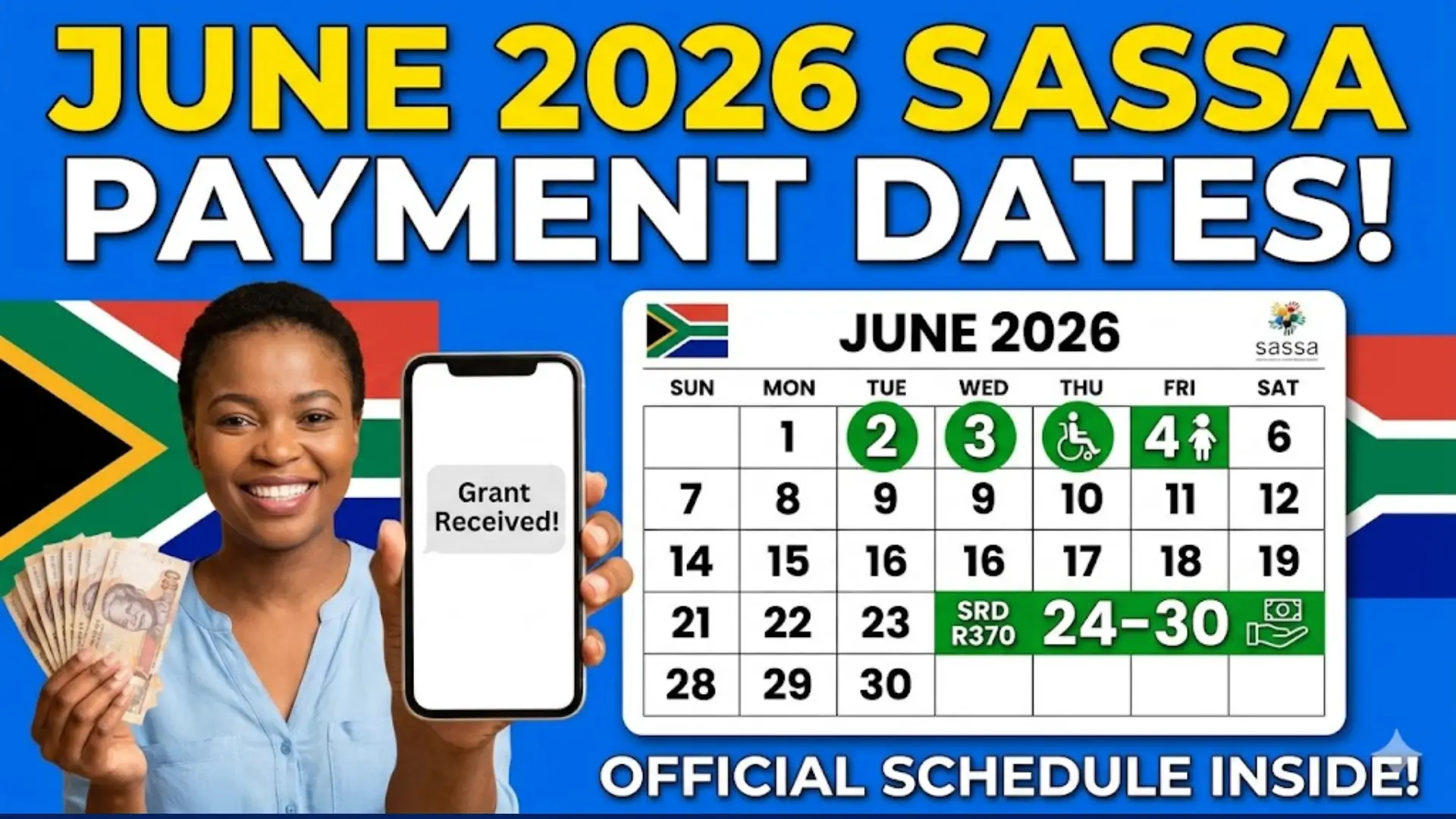 SASSA June 2026 Payment Calendar Check all Different Grants Dates