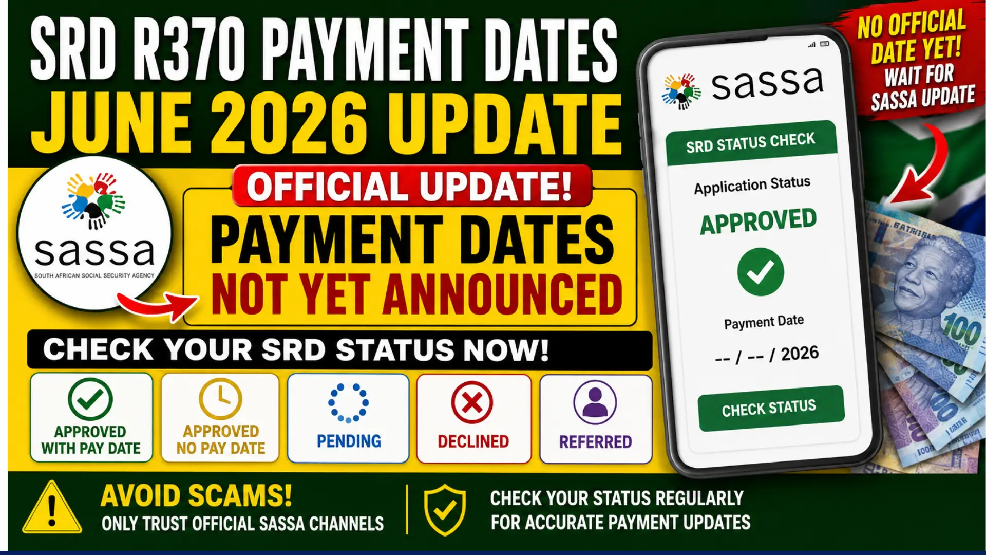 June 2026 SRD R370 Payment Dates Check Complete Official Details
