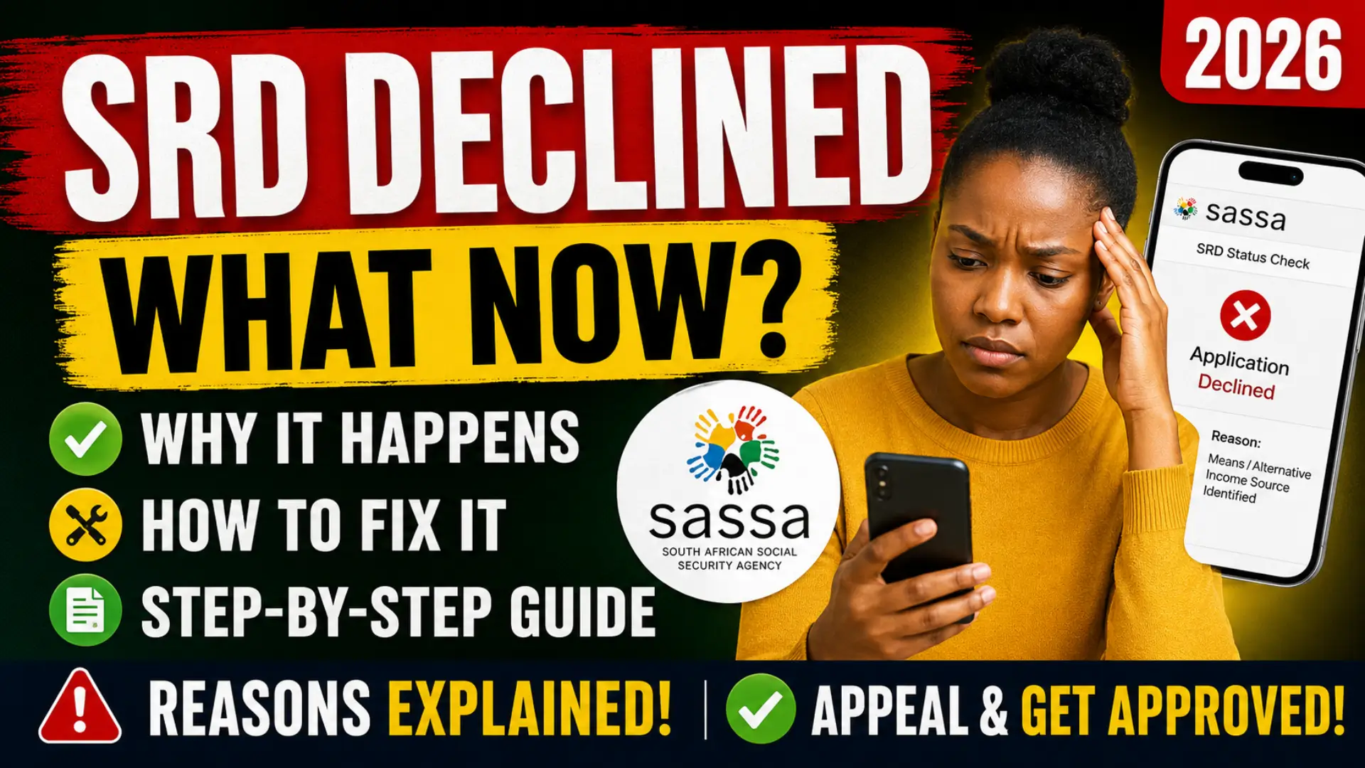 How to Fix a Declined SRD SASSA Status 2026