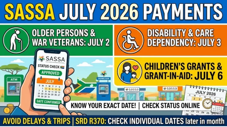 How to Check Sassa July Grant Payment Dates 2026