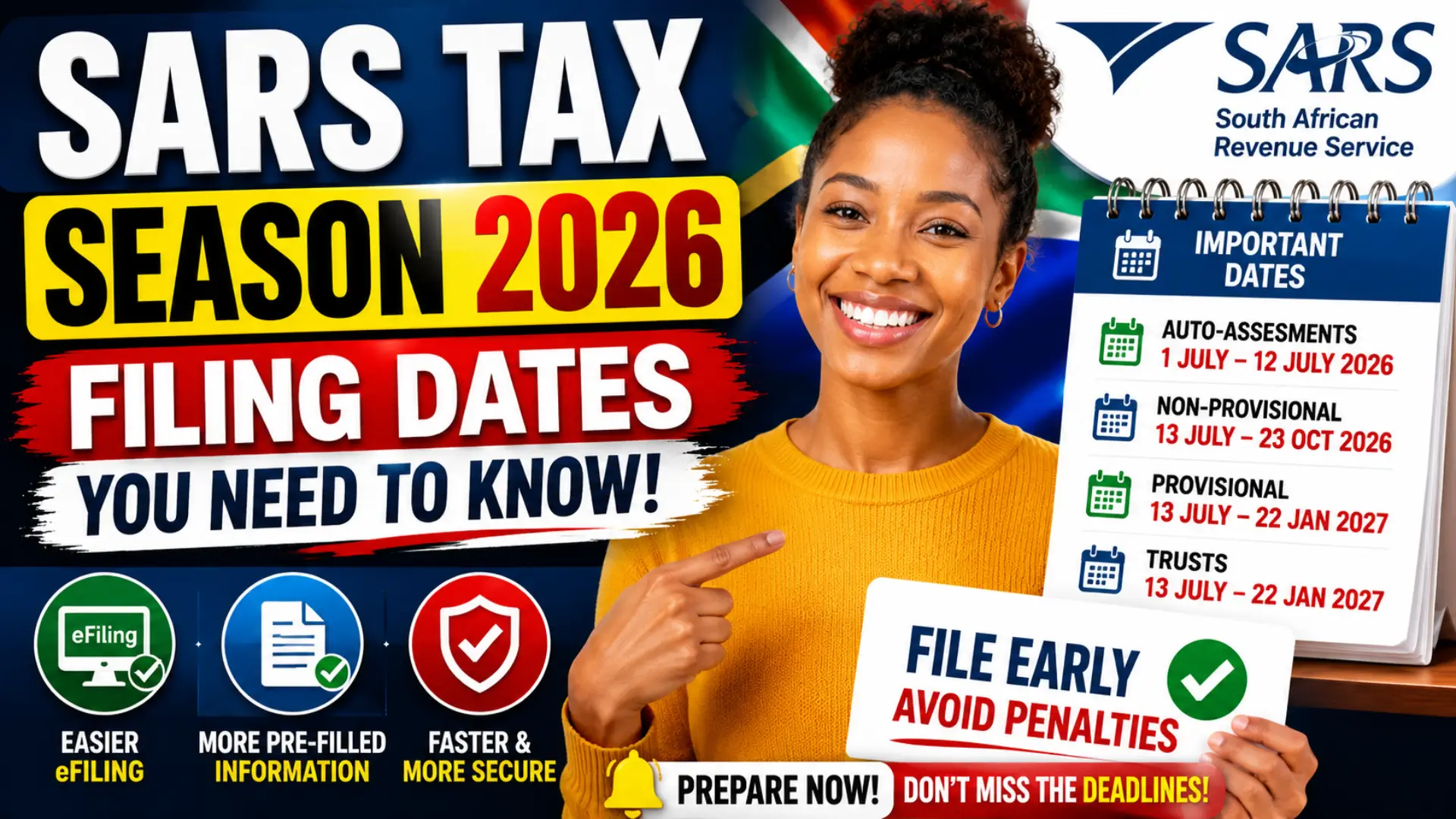 Sars Announces 2026 Tax Filing Dates and Upcoming Auto-Assessment Procedures