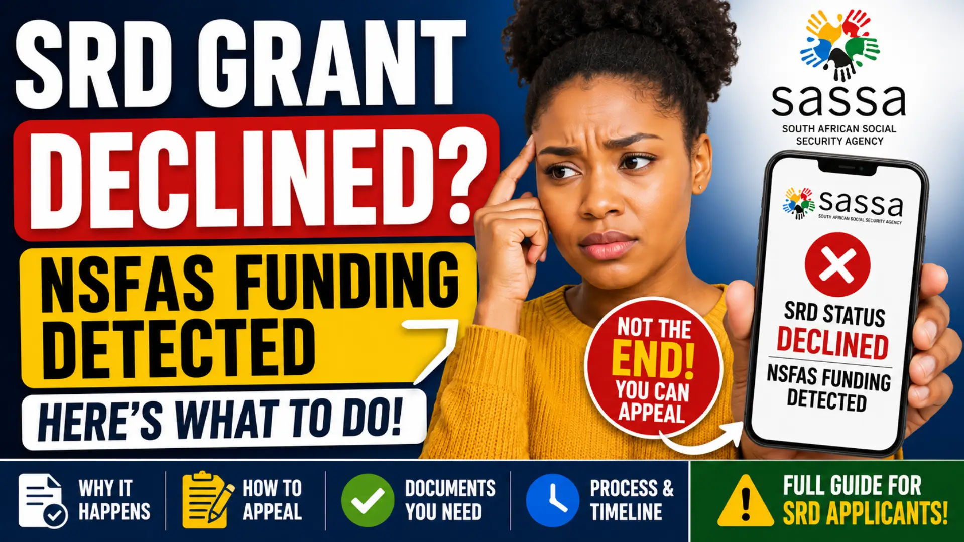 SASSA SRD Status Declined & Check NSFAS Funding Detected