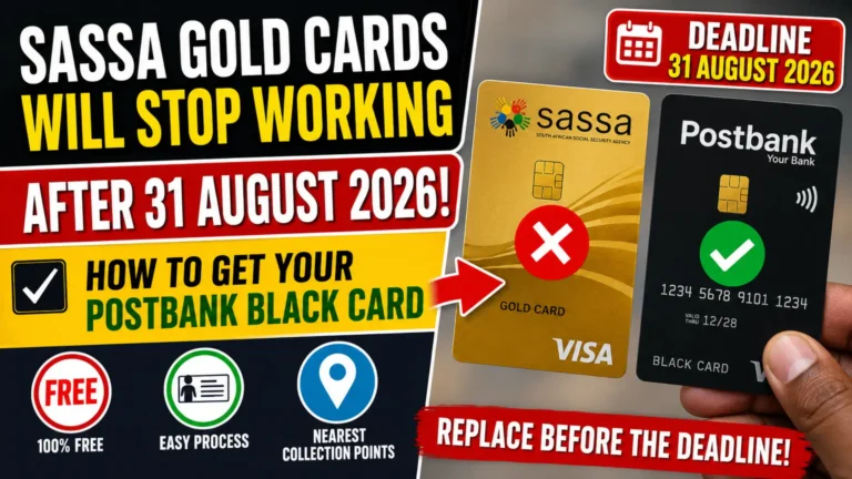 SASSA Gold Card Deadline 31 August 2026: Where to Get Your Black Card