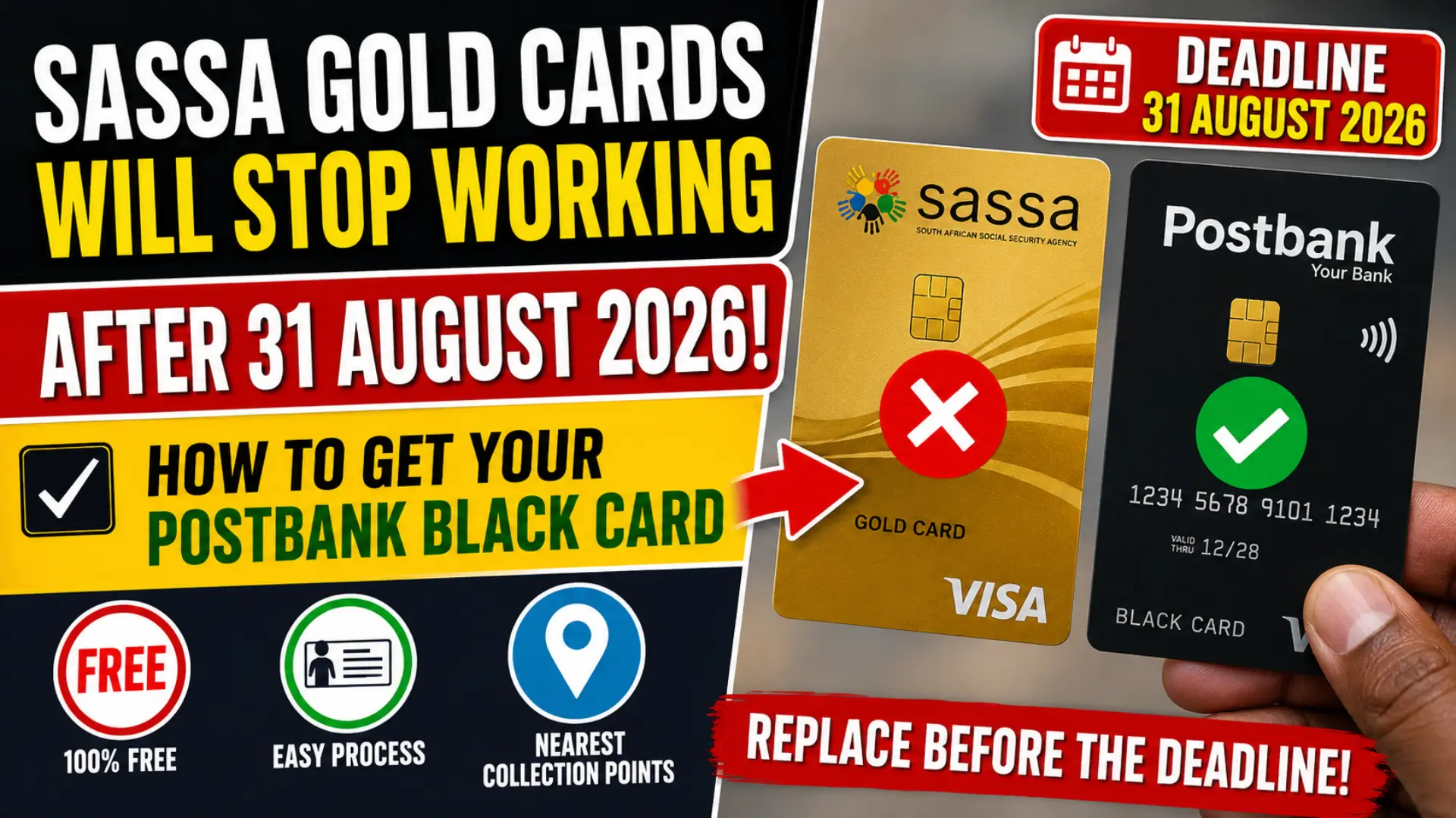 SASSA Gold Card Deadline 31 August 2026: Where to Get Your Black Card