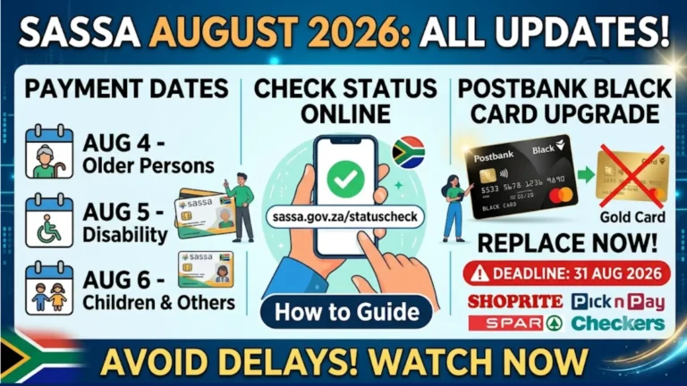 August 2026 Sassa Payment Dates Check Online
