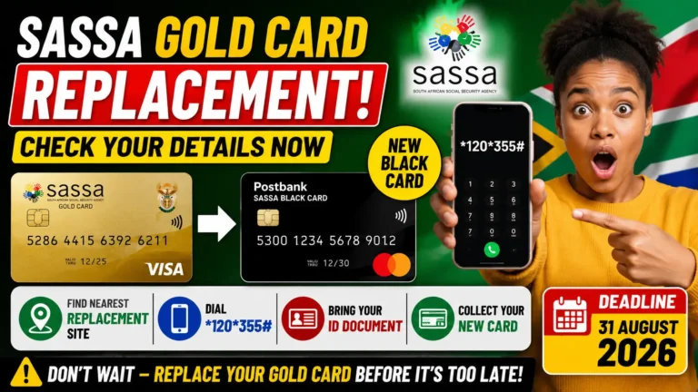 How to Check Sassa Gold Card Replacement Details