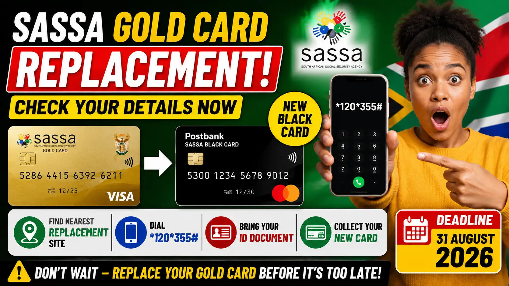 How to Check Sassa Gold Card Replacement Details