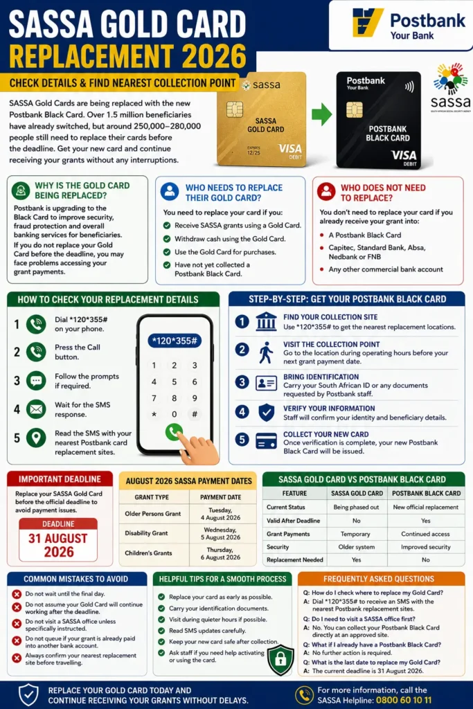 How to Check Sassa Gold Card Replacement Details