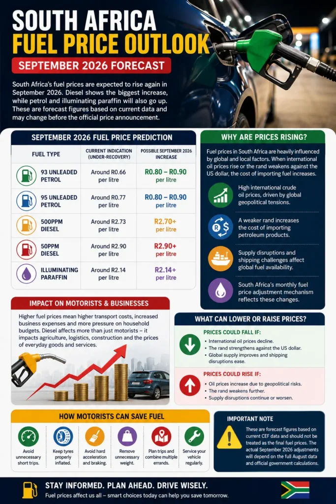 South Africa September Fuel Prediction 2026: Petrol and Diesel Price Forecast