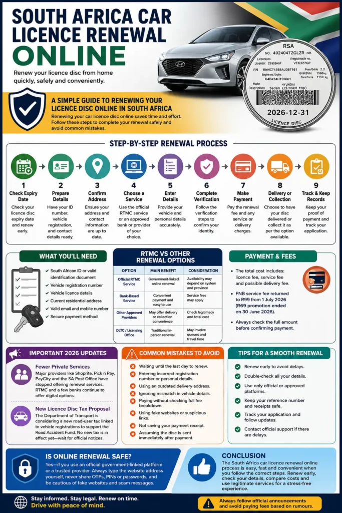 South Africa Car Licence Renewal Online Step by  Step 