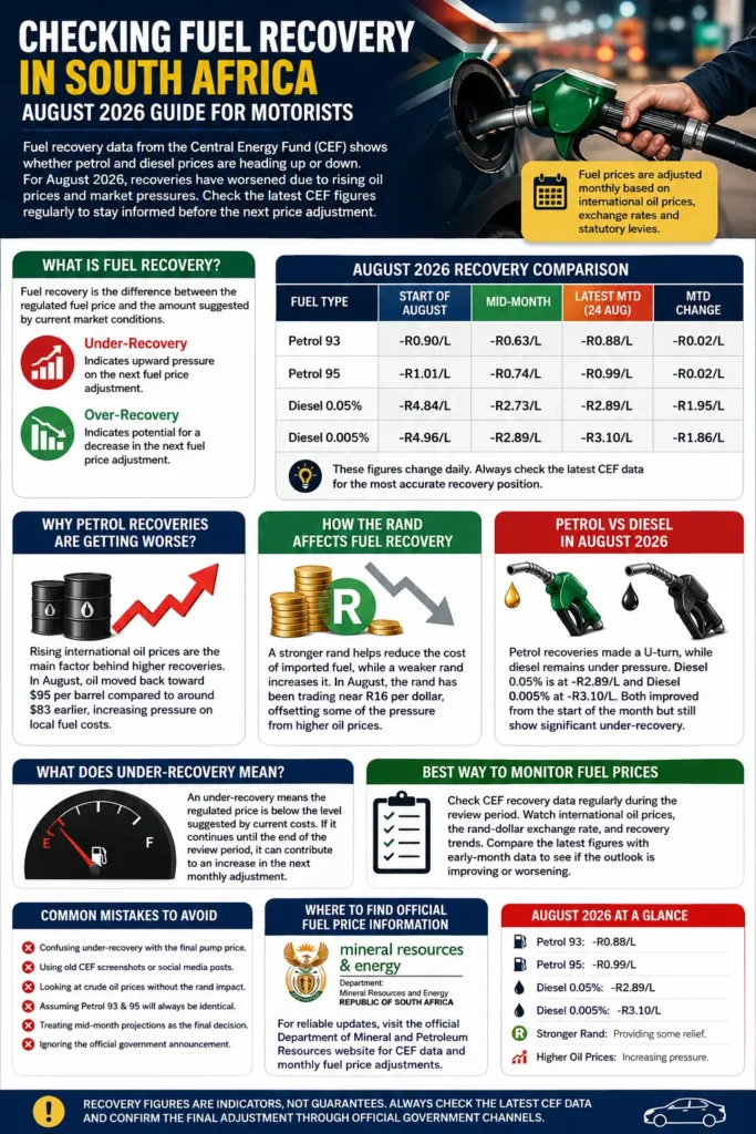 How to Check Fuel Recovery South Africa August 2026 
