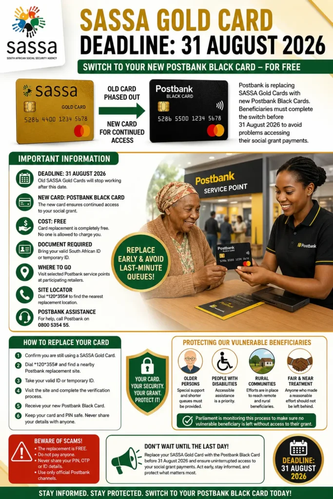 SASSA Gold Card Expires August 2026 Check Full & Latest Details