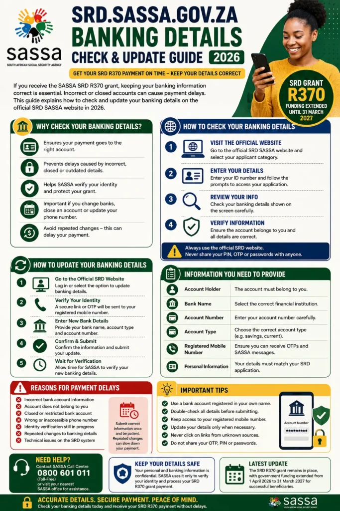 How to Check SRD.Sassa.Gov.Za Banking Details 2026