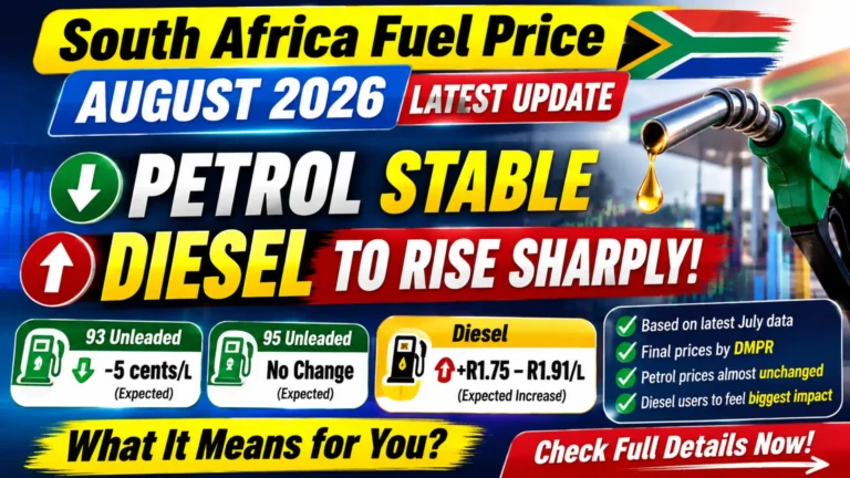 Petrol Price August 2026 in South Africa Latest Expected Fuel Prices, Diesel Increase, and Fuel Outlook