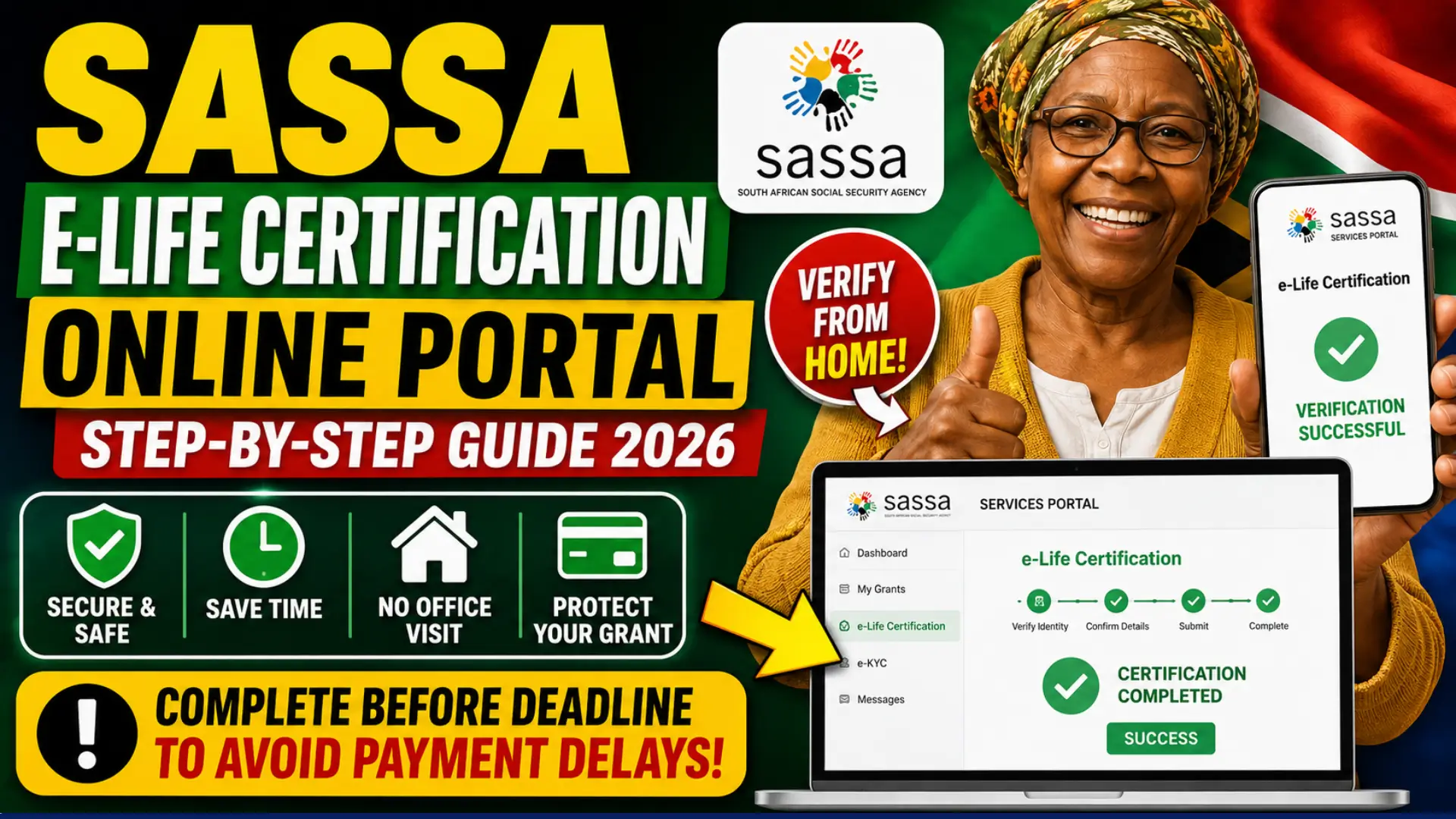 E-Life Certification Portal Sassa Details Check Online