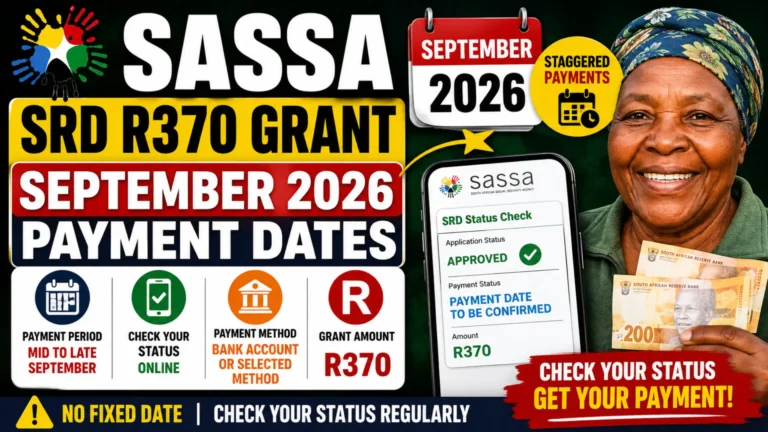 SASSA SRD R370 September 2026 Payment Dates: When Will You Get Paid?