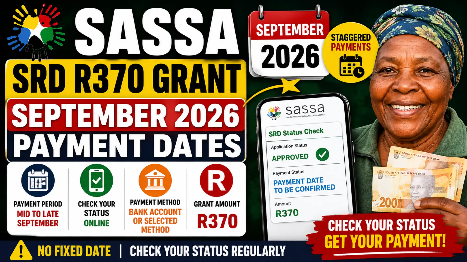 SASSA SRD R370 September 2026 Payment Dates: When Will You Get Paid?
